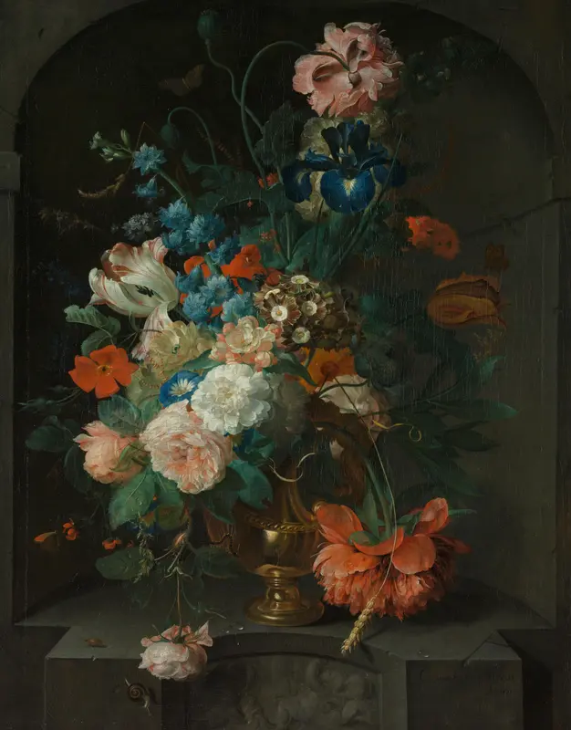 Still Life with Flowers Wall Art by Coenraet Roepel - High-Resolution Digital Print