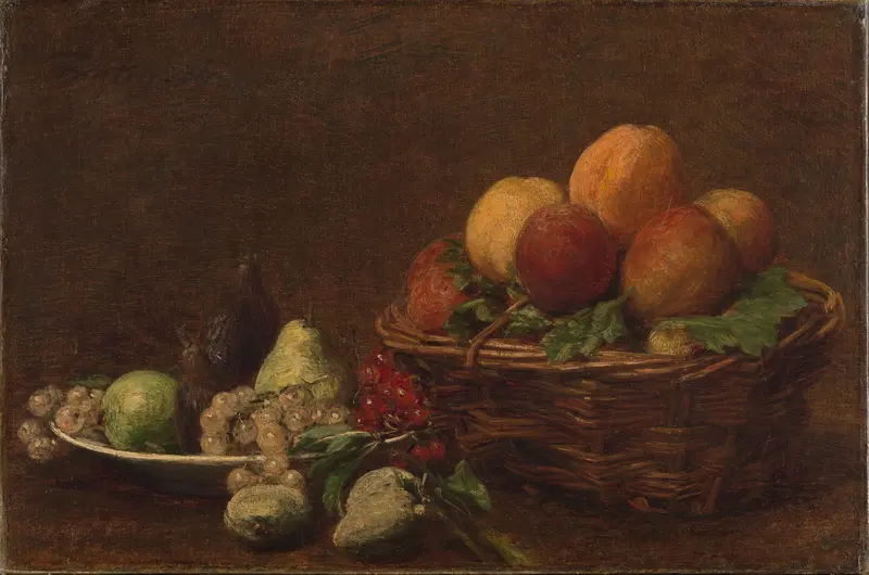 Still Life with Fruit Wall Art by Henri Fantin-Latour - High-Resolution Digital Print