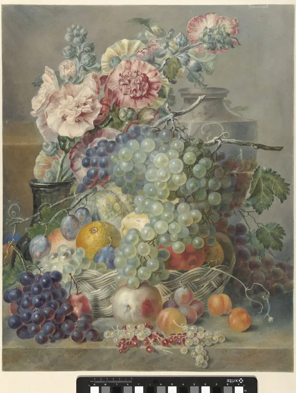 Still Life with Fruit and Flowers Wall Art by Annette Reijerman - High-Resolution Digital Print