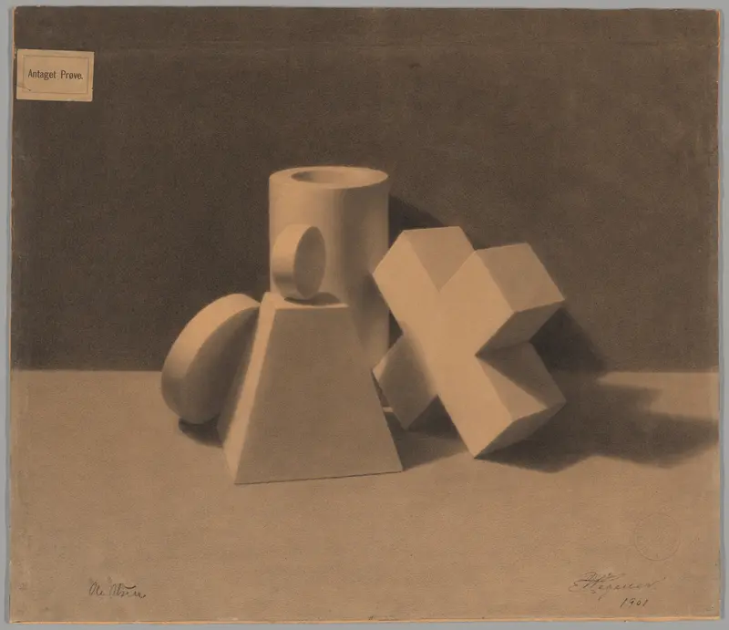 Still-Life with Geometric Forms Wall Art by Lili Elbe - High-Resolution Digital Print