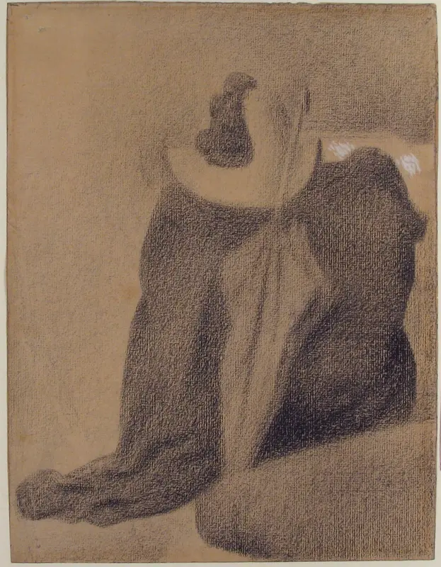 Still Life with Hat, Parasol, and Clothes on a Chair Wall Art by Georges Seurat - High-Resolution Digital Print