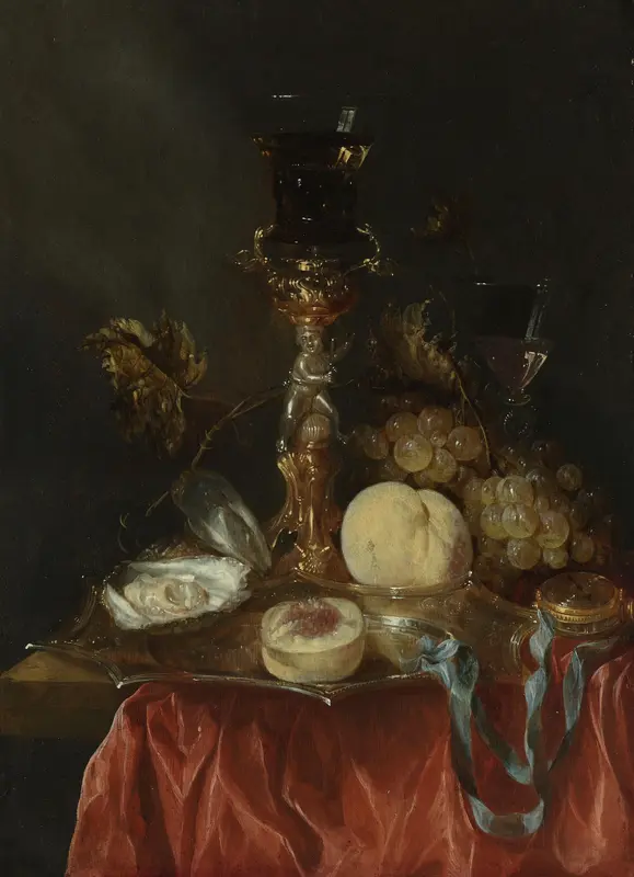 Still Life with Silver-Gilt Glass Holder Wall Art by Unknown - High-Resolution Digital Print