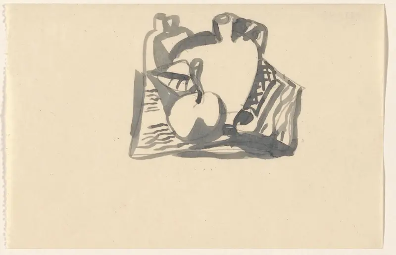 Stilleven met appel en een kruik Wall Art by Leo Gestel - High-Resolution Digital Print