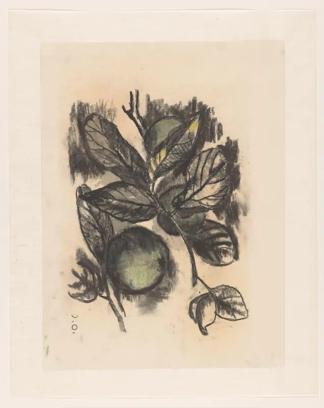 Stilleven met appels en bladeren van een appelboom Wall Art by Unknown - High-Resolution Digital Print