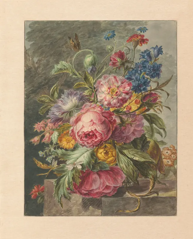 Stilleven met bloemen Wall Art by Jan Evert Morel (I) - High-Resolution Digital Print