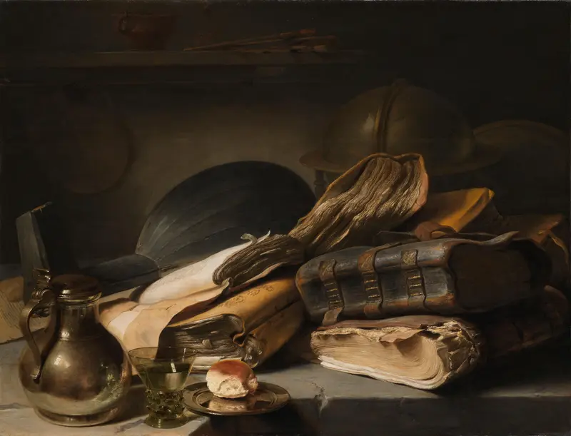 Stilleven met boeken Wall Art by Jan Lievens - High-Resolution Digital Print