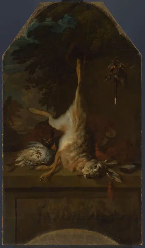 Stilleven met dode haas en patrijzen Wall Art by Unknown - High-Resolution Digital Print