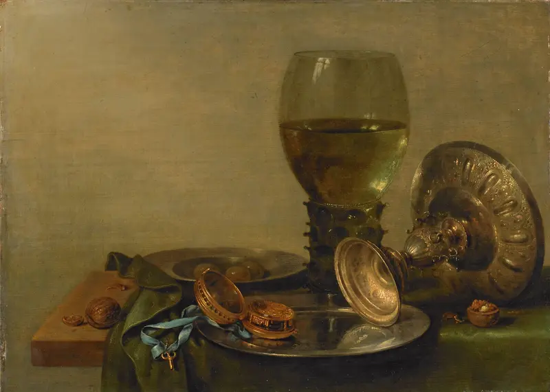 Stilleven met een zilveren tazza Wall Art by Unknown - High-Resolution Digital Print