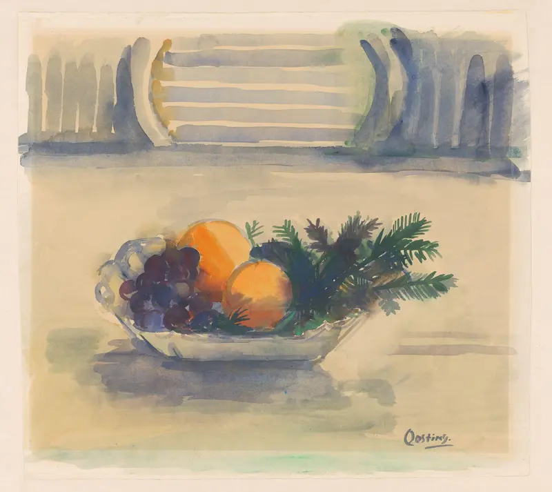 Stilleven met fruitmand Wall Art by Unknown - High-Resolution Digital Print
