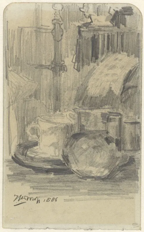 Stilleven met kan en kopje Wall Art by Jan Toorop - High-Resolution Digital Print