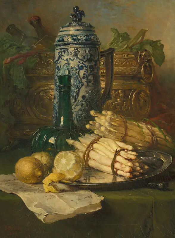 Stilleven met kan van steengoed Wall Art by Unknown - High-Resolution Digital Print
