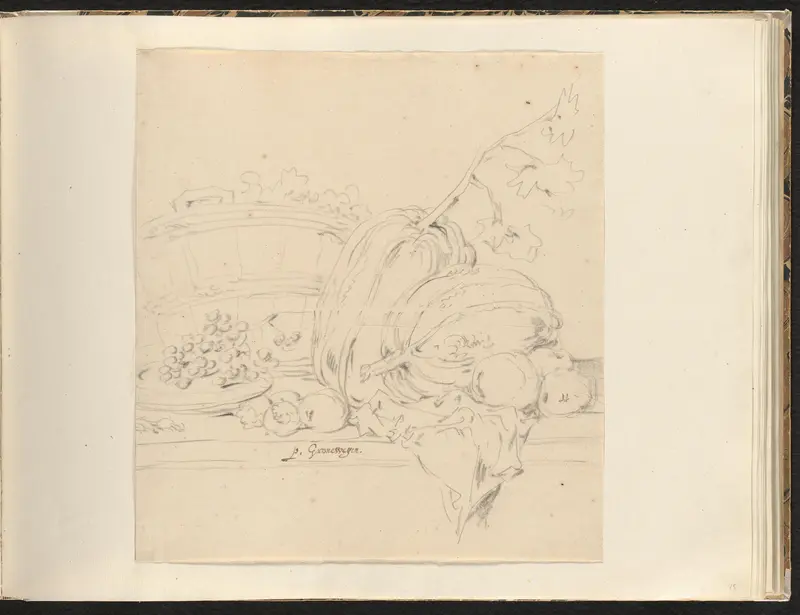Stilleven met tobbe en fruit Wall Art by Unknown - High-Resolution Digital Print