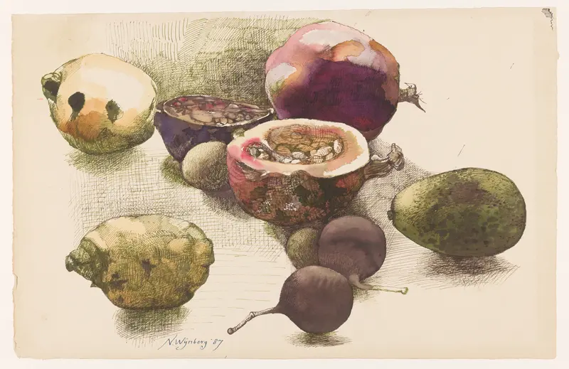 Stilleven met tropisch fruit Wall Art by Unknown - High-Resolution Digital Print