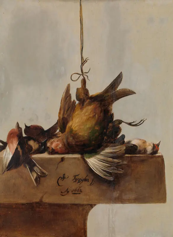 Stilleven met vogels Wall Art by William Gowe Ferguson - High-Resolution Digital Print
