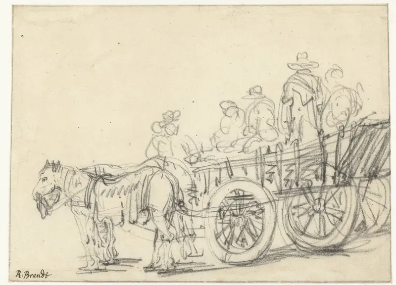 Stilstaande boerenwagen Wall Art by anonymous - High-Resolution Digital Print