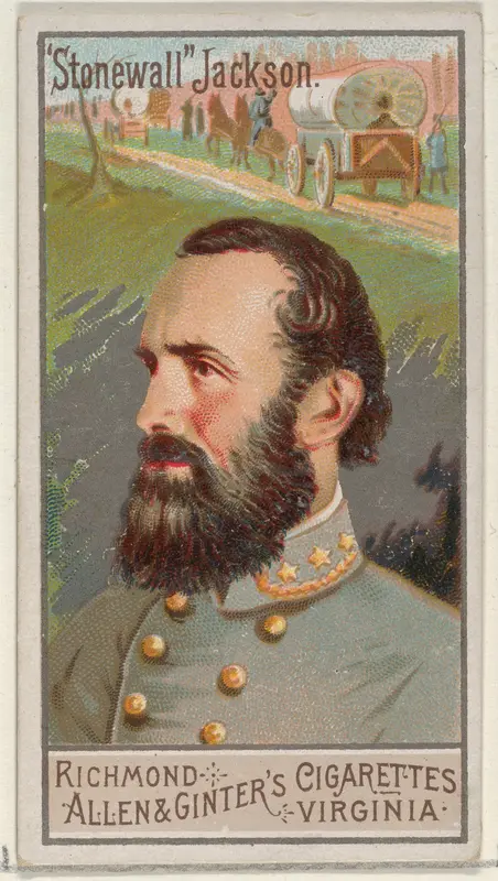 "Stonewall" Jackson, from the Great Generals series (N15) for Allen & Ginter Cigarettes Brands Wall Art by Allen & Ginter - High-Resolution Digital Print