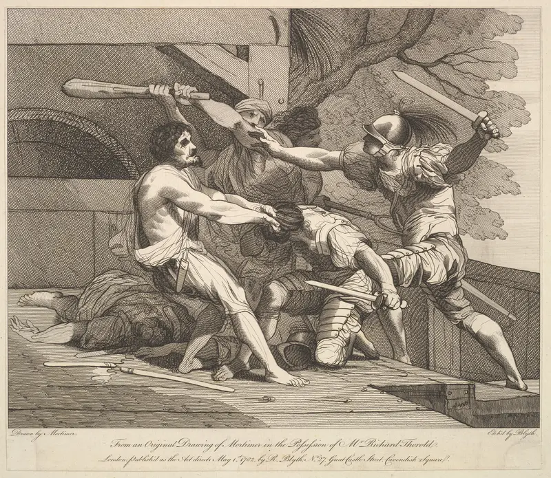Storming a Banditti Stronghold Wall Art by Robert Blyth - High-Resolution Digital Print