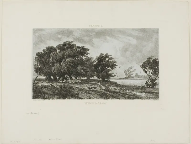 Stormy Weather Wall Art by Charles François Daubigny - High-Resolution Digital Print