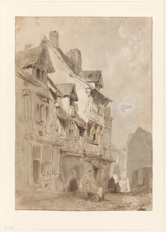 Straat in een Franse stad Wall Art by Wijnand Nuijen - High-Resolution Digital Print