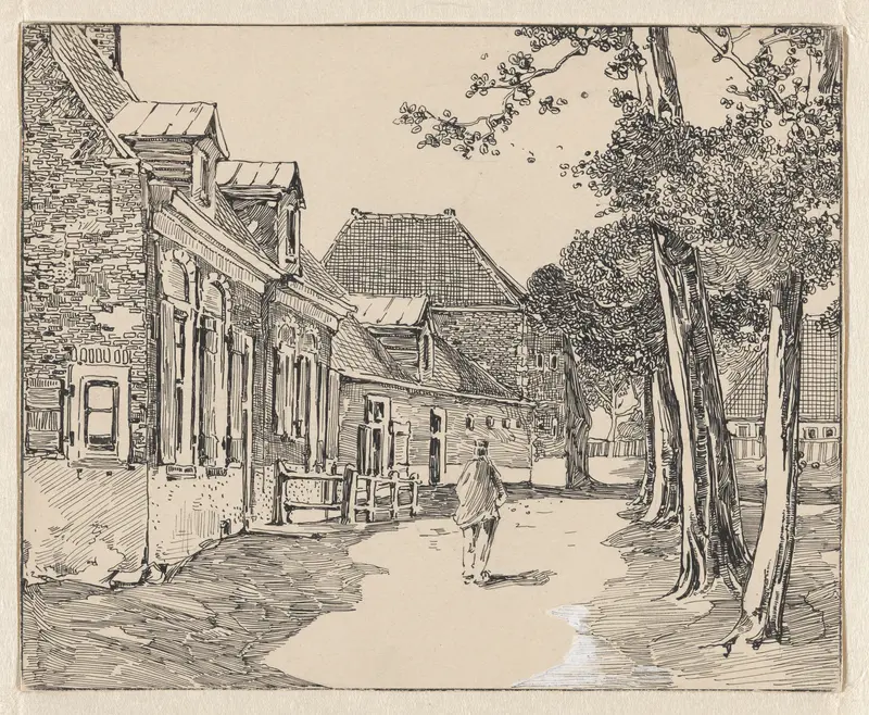 Straat in Egmond aan den Hoef Wall Art by Jacobus Gerardus Veldheer - High-Resolution Digital Print
