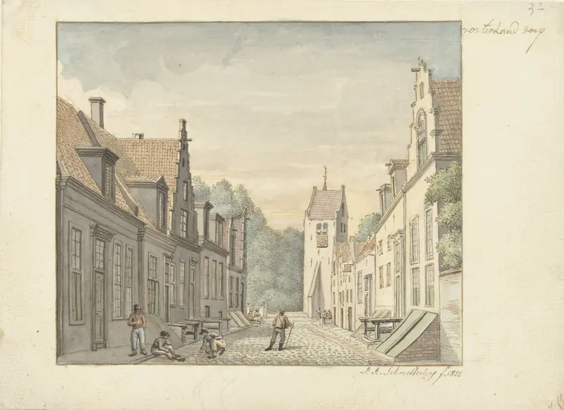 Straat in het dorp Oosterland op Duiveland Wall Art by Unknown - High-Resolution Digital Print