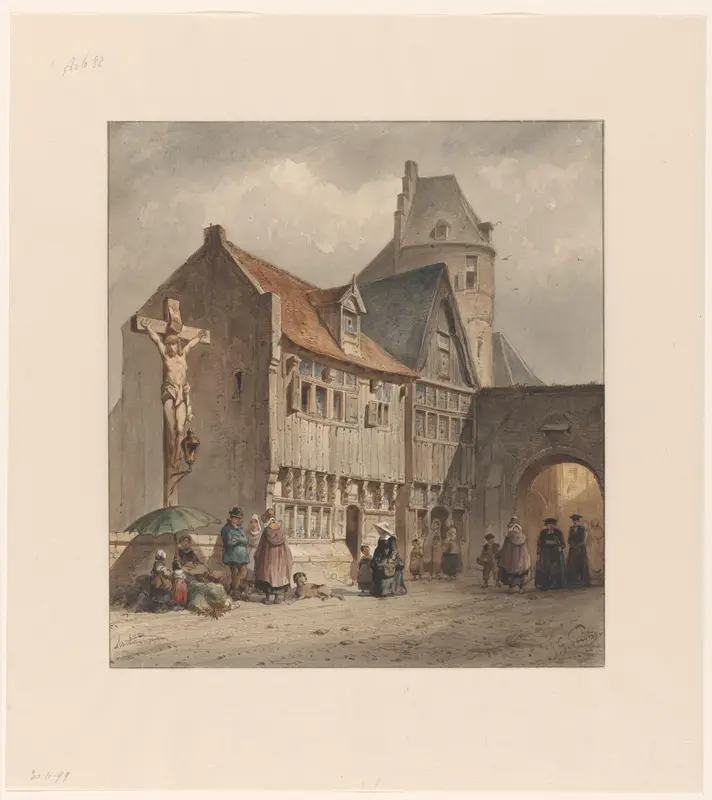 Straat te Antwerpen Wall Art by Jan Gerard Smits - High-Resolution Digital Print
