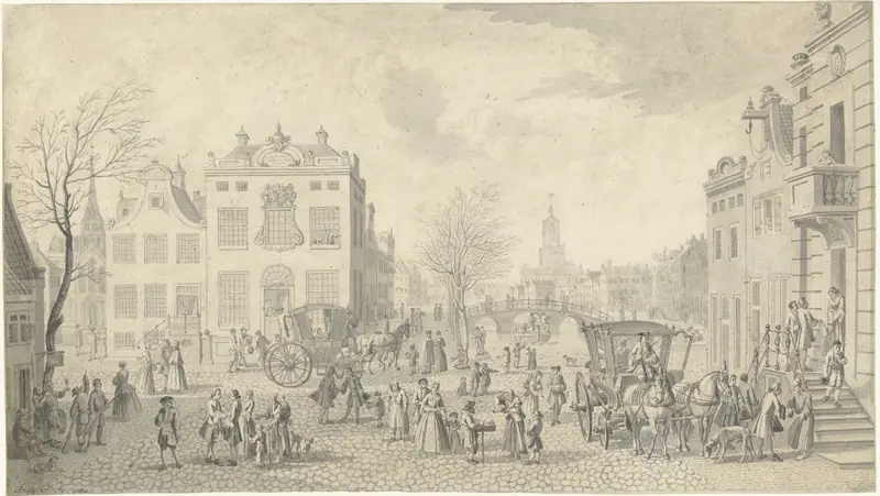 Straatgezicht te Den Haag Wall Art by Nicolaes Aartman - High-Resolution Digital Print