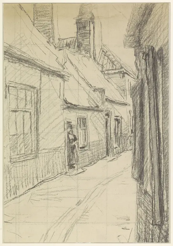 Straatje in een vissersdorp Wall Art by Albert Baertsoen - High-Resolution Digital Print