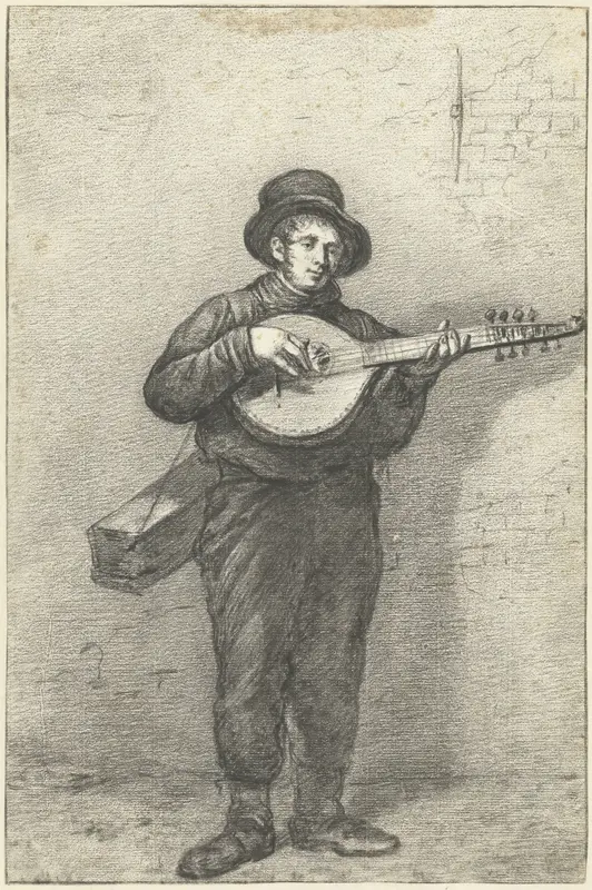 Straatmuzikant Wall Art by Willem Albertus Haanebrink - High-Resolution Digital Print