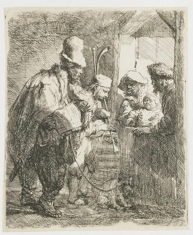 Straatmuzikanten Wall Art by Rembrandt van Rijn - High-Resolution Digital Print