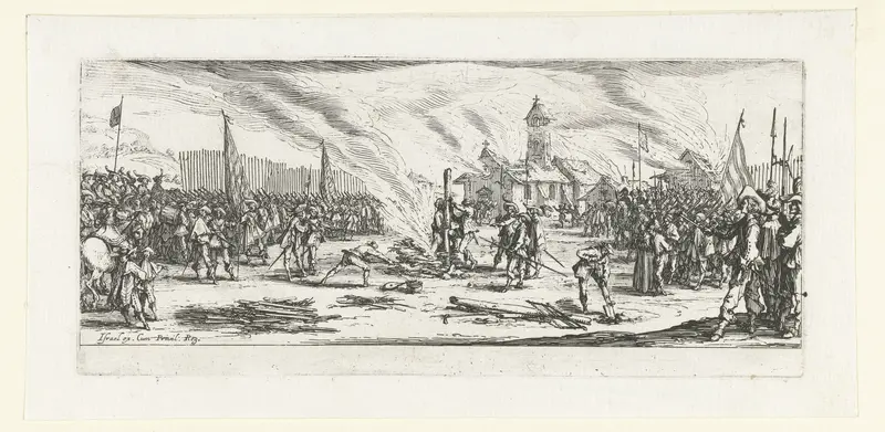 Strafmaatregelen: de brandstapel Wall Art by Jacques Callot - High-Resolution Digital Print