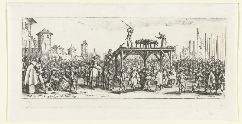 Strafmaatregelen: radbraken Wall Art by Jacques Callot - High-Resolution Digital Print