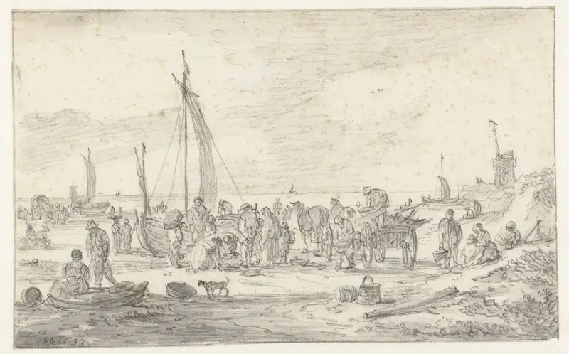 Strandgezicht bij Scheveningen Wall Art by Jan van Goyen - High-Resolution Digital Print