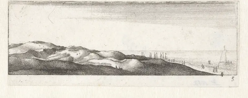 Strandgezicht met duinen Wall Art by Wenceslaus Hollar - High-Resolution Digital Print