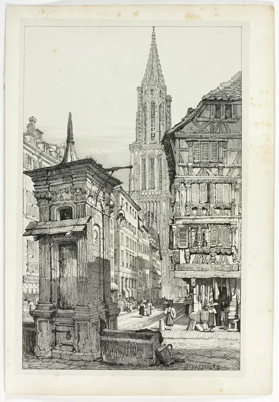 Strasbourg, from Facsimiles of Sketches made in Flanders and Germany