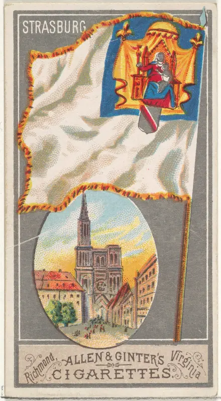 Strasburg, from the City Flags series (N6) for Allen & Ginter Cigarettes Brands Wall Art by Allen & Ginter - High-Resolution Digital Print