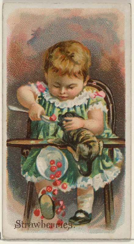 Strawberries, from the Fruits series (N12) for Allen & Ginter Cigarettes Brands Wall Art by Allen & Ginter - High-Resolution Digital Print