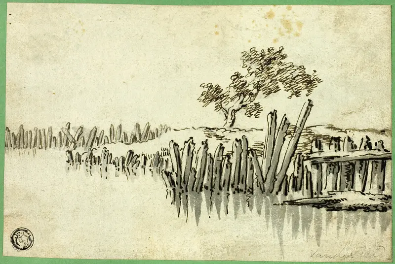 Stream with Pilings Wall Art by Willem van de Velde, I - High-Resolution Digital Print