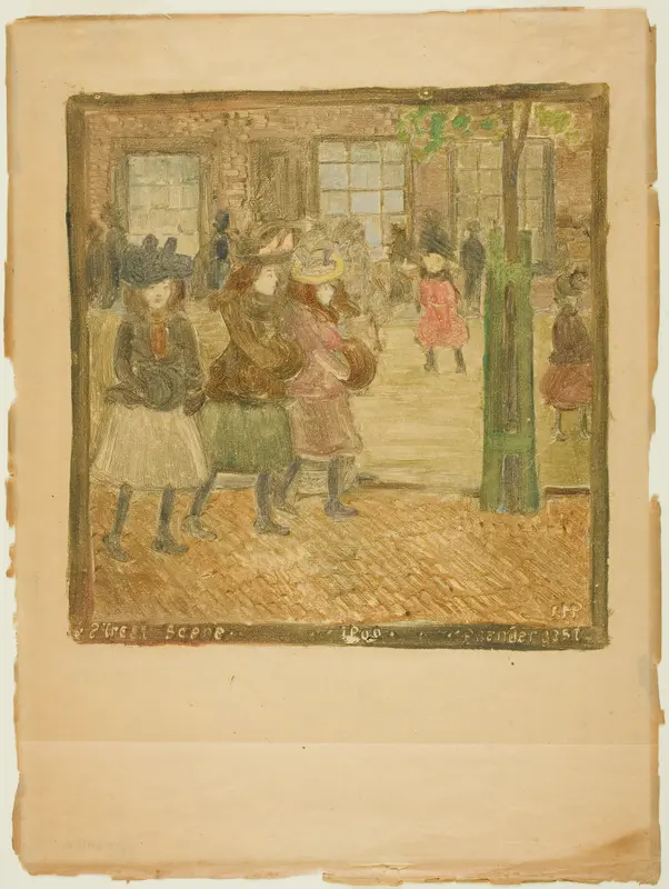 Street Scene Wall Art by Maurice Brazil Prendergast - High-Resolution Digital Print