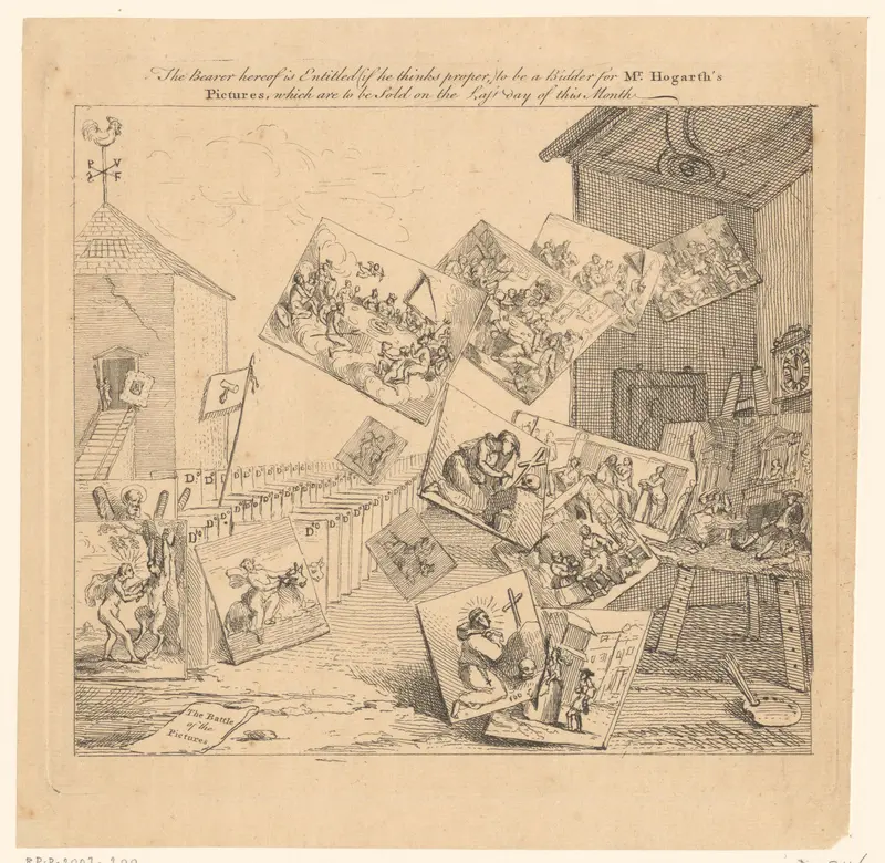 Strijd tussen schilderijen Wall Art by Unknown - High-Resolution Digital Print