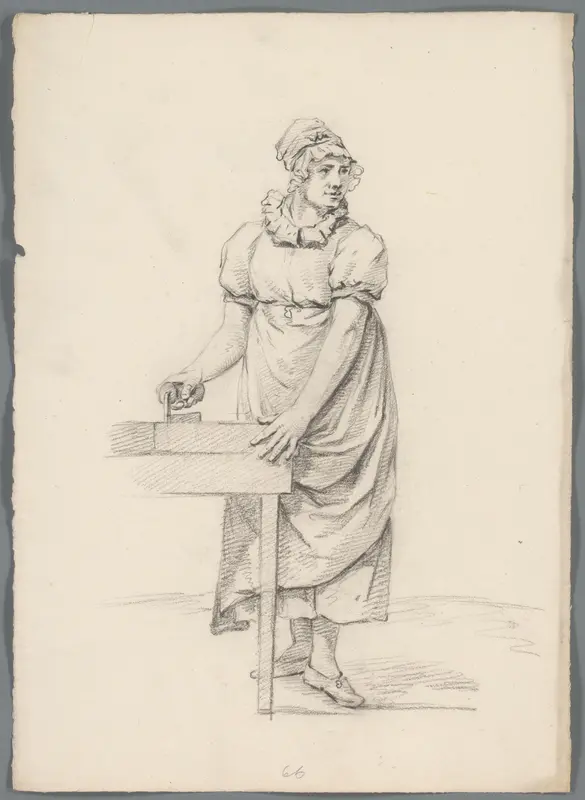 Strijkende vrouw Wall Art by anonymous - High-Resolution Digital Print