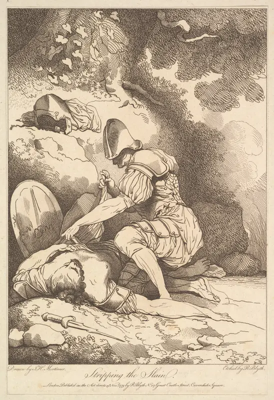 Stripping the Slain, from "Banditti Variously Employed" Wall Art by Robert Blyth - High-Resolution Digital Print