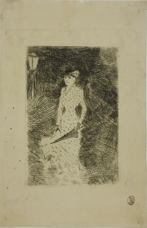 Strolling Woman with Umbrella Wall Art by Jean Louis Forain - High-Resolution Digital Print