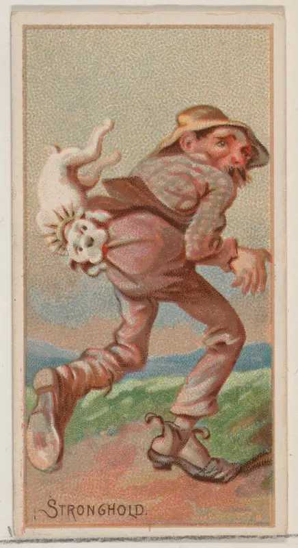 Stronghold, from the Jokes series (N87) for Duke brand cigarettes Wall Art by W. Duke, Sons & Co. - High-Resolution Digital Print