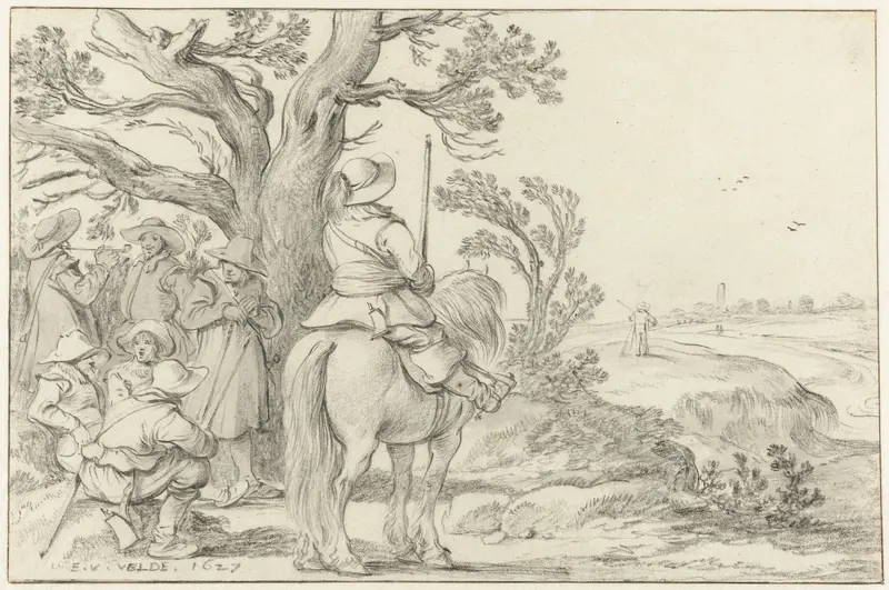 Struikrovers wachtend in een hinderlaag Wall Art by Esaias van de Velde - High-Resolution Digital Print