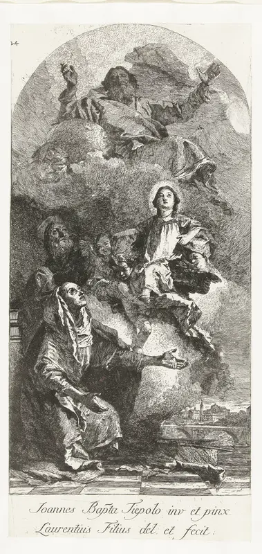 Sts Joachim and Anna with God the Father and the Virgin Wall Art by Unknown - High-Resolution Digital Print