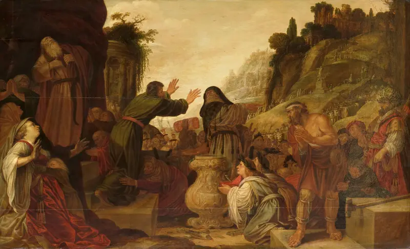 Sts Paul and Barnabas Worshipped as Gods by the People of Lystra Wall Art by Unknown - High-Resolution Digital Print