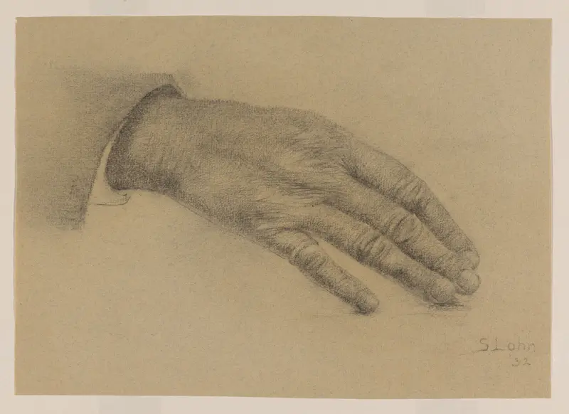 Studie gestrekte hand Wall Art by Unknown - High-Resolution Digital Print
