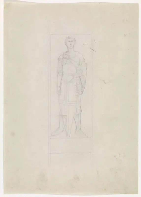 Studie naar beeld van St. Joris Wall Art by Antoon Derkinderen - High-Resolution Digital Print