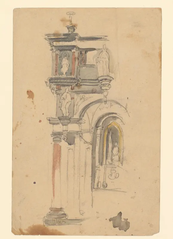 Studie naar het oksaal van St.-Jan in Den Bosch Wall Art by Johannes Bosboom - High-Resolution Digital Print